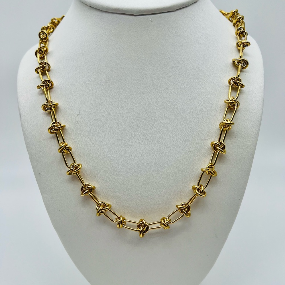 NEW 14K goldfill knotted necklace chain